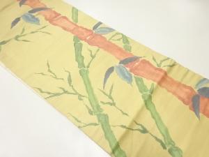 竹笹模様織出し名古屋帯